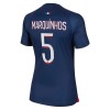 Camiseta de fútbol Paris Saint-Germain 2023-24 Marquinhos 5 Primera Equipación - Mujer